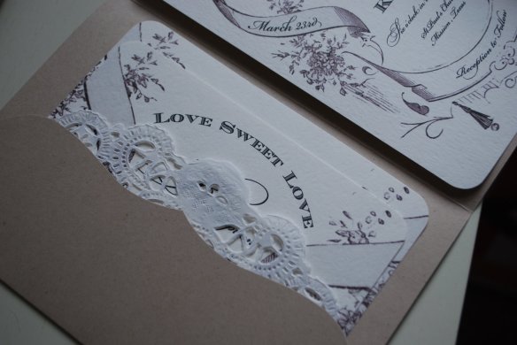 This lovely'Country Chic Vintage Wedding Invitation' by delighted parcels