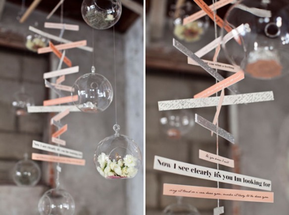 Posted in Styling Tagged glass balls hanging glass balls wedding glass 